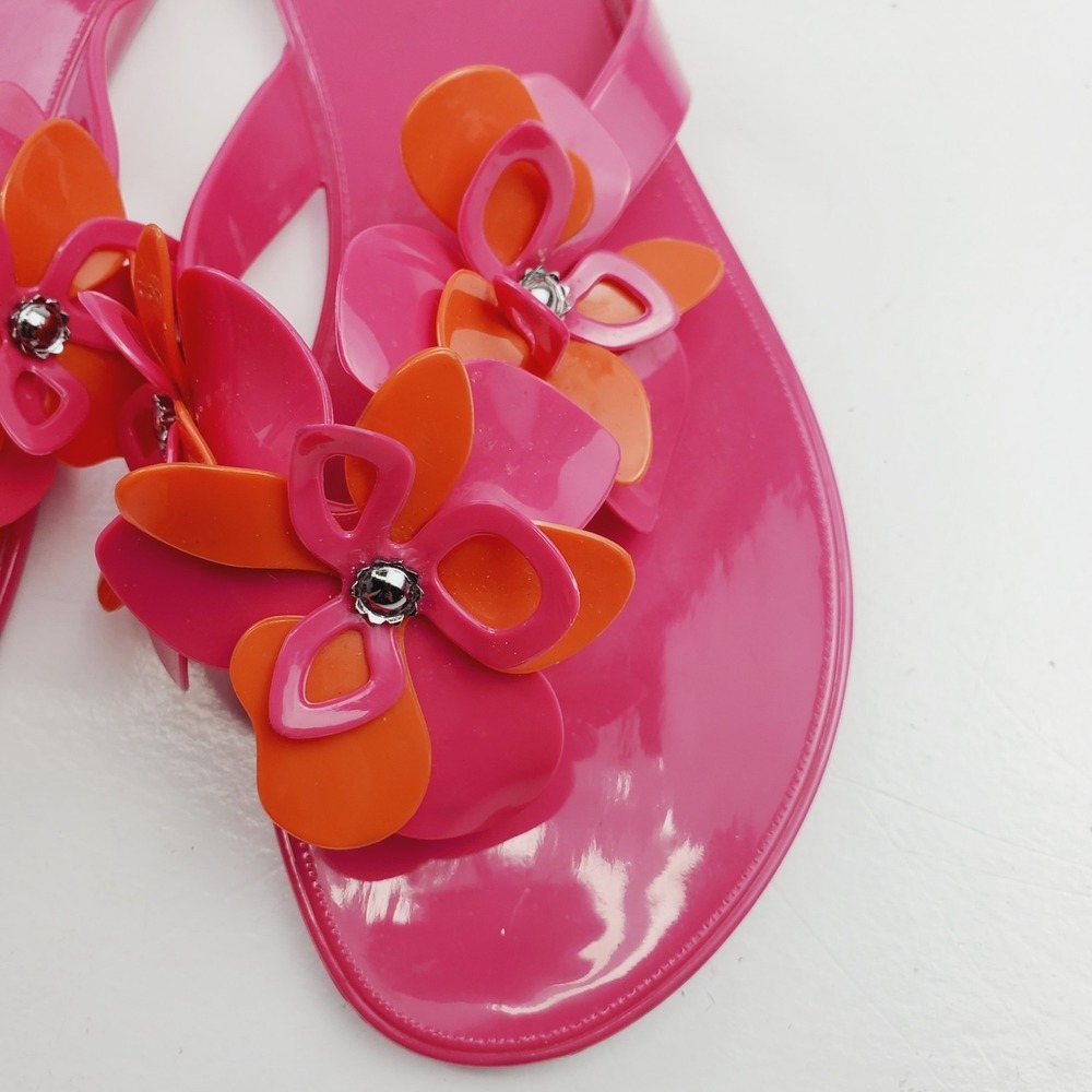 Nine West Women's Pink Sandals Size 9 Lightweight Floral Details - Picture 2 of 10
